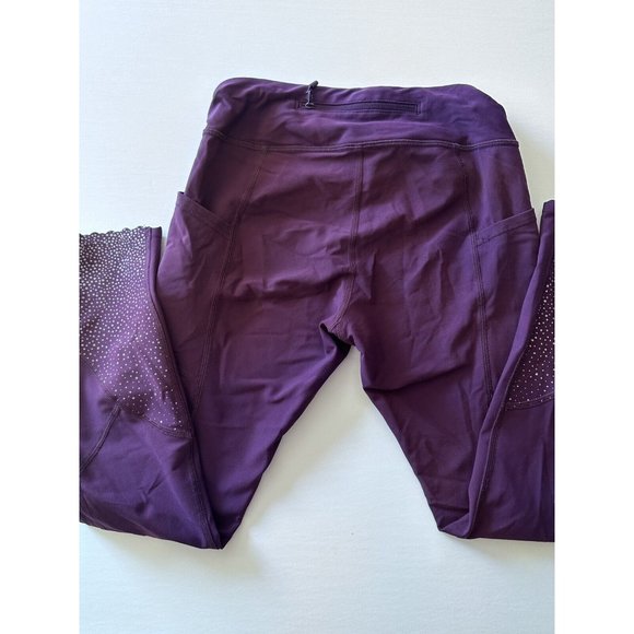 Lululemon 6 Tight Stuff Reflective Dots Scallop Ankle Purple - Picture 7 of 16